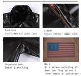 DERMEARNE Retro Oversized US Air Force Leather Jacket Male Female Pilot Couple Leather Coat Male Motorcycle Lapel Solid Windproof Outwear