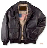 DERMEARNE Retro Oversized US Air Force Leather Jacket Male Female Pilot Couple Leather Coat Male Motorcycle Lapel Solid Windproof Outwear