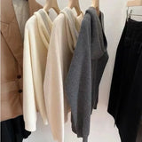 Hooded Knit 100% Pure Cashmere Sweater For Women's Autumn And Winter High-end Hooded Bottom Knit Hoodie Sweater