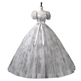 DERMEARNE 2026 New Women's Summer Banquet Evening Dress Fashionable Princess Sleeves Show Thinning Engagement Big Pendant Puff Dress