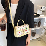 Exquisite Small Bags Women New Fashion Versatile Messenger Bag Sweet Cherry Square Chains Crossbody Bags Wallet  Purse