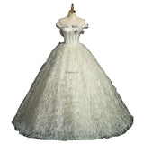 DERMEARNE 2025 Vestidos De Novia Women Evening Gown Dress Luxary Elegant Debut Quinceanera Off Shoulder Ball Gown Dress Formal Party