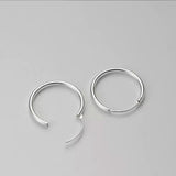 Sterling Silver Hoop Earrings (Women Men Girls), Hypoallergenic Cartilage Earrings, Endless Small Hoop Earrings