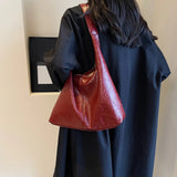 Soft PU Leather Shoulder Bag for Women Versatile Totes All-match Commuter Underarm Bags with Clutch Purse Large Capacity Handbag