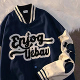 Womens College Coats and Jackets High Street Hip-Hop Baseball Harajuku Street Casual Coat Loose Stitching Varsity Jacket new ins