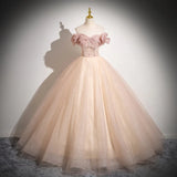 DERMEARNE Customized Off Shoulder Ball Gown Quinceanera Dresses Sequins Prom Evening Birthday Party Gowns Formal Occasion robes de soirée