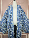 DERMEARNE Fashion Blogger Recommend New Fashion Hollow Denim Spring Loose Cardigans Casual African Lady Swimsuit Cover Up Long Coat