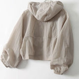 DERMEARNE Simplicity Thin Sunscreen Clothing Anti UV Loose Summer Long Sleeved Jacket Waterproof Quick Dry Women's Coat Outdoor Sports