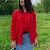 DERMEARNE Plus Size Loose Ripped Black Denim Jacket Women 4XL 5XL Spring Streetwear Pink Red Basic Lover'S Jeans Coat Casual Outwear