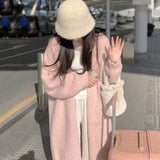 Autumn/Winter Women's Knit Cardigan Solid Color Long Style Casual Flannel Thick Over-the-Knee Coat Versatile Fashion Sweater