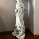 Jeans Y2K Hip-hop Cargo Jorts High Street Casual Vintage Button Baggy Denim Pants Spring Summer Fashion Wide Leg Women Clothing