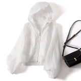 DERMEARNE Simplicity Thin Sunscreen Clothing Anti UV Loose Summer Long Sleeved Jacket Waterproof Quick Dry Women's Coat Outdoor Sports