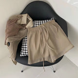 DERMEARNE Women's three-piece summer new thin sunscreen shirt top+slim suspender vest+loose Joker shorts.