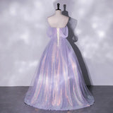 DERMEARNE Violet Orchid Prom Dress For Women 2025 New Style One-shoulder Netted Princess Dress For Special Occasions