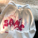 Y2K Vintage Embroidered Hoodies Women Harajuku Hooded Zipper Sweatshirts Hip Hop Patchwork Long Sleeve Jacket Coats Streetwear