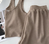 WTEMPO Sleeveless Classic Women's Matching Set Casual Summer Top and Shorts Set for Women Tracksuit Two-piece Suit Female Sports