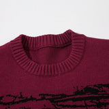 Vintage Y2k Women Men's Sweater Ripped Knit Oversize Anime Tops Harajuku Streetwear Frayed Pullovers 2023 Winter Clothing Blouse