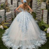 DERMEARNE Custom Made Flower Girl Dresses for Wedding Applique Tulle Sleeveless Kids Birthday Party Sheer Neck First Communion Gowns