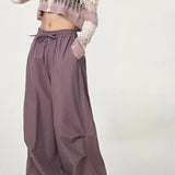 Harajuku Vintage Streetwear Cargo Pants Women Casual Baggy Sports Trousers Spring Japanese 2000s Style Y2k Wide Leg