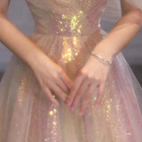 DERMEARNE Luxury Gradient Banquet Evening Dress 2026 New Style Socialite Long Lace Backless Ball Gown For Women Wedding Party