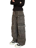 Women Y2k Cargo Jeans Baggy Harajuku Aesthetic Denim Trousers High Waist Jean Pants Vintage Japanese 2000s Style Trashy Clothes