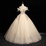 DERMEARNE 2026 New Women's Summer Champagne Mesh Embroidered One Shoulder Evening Dress Fashionable and Sweet Banquet Pendant Puff Skirt