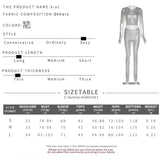 DERMEARNE 2025 New Women Sexy Hollow Out Hole Streetwear Tracksuit Simple Slim Stretch Silver Tracksuit Two Piece Set Female