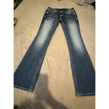 DERMEARNE Women Slim Fit Personalized Cross Embroidered Jeans American Style Y2k Millennial Spicy Girl Low Waist Design Floor Length Pants