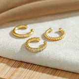 Clips Earring for Women Unisex Minimalist Fashion Cartilage Hoop Earings Set Ear Cuff Fake Piercing Clip on Earring Jewelry