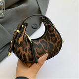 DERMEARNE  Mini Leopard PU Leather Crossbody Bags for Women Y2K Trend Female Korean Fashion Lady Shoulder Bag Lady Handbags