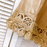 DERMEARNE Luxury Hollow Out Dress Two Piece Set Women's 2025 Summer Holiday Embroidered Lace Jackets White Tops Pleated Short Skirts Suits