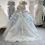 DERMEARNE Jill Wish Luxury Coral Girl Dress Beaded Crystal Kids Princess Birthday Wedding Party Children Holiday Communion Gown 2025