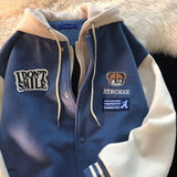 Womens College Coats and Jackets High Street Hip-Hop Baseball Harajuku Street Casual Coat Loose Stitching Varsity Jacket new ins