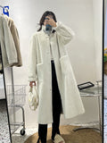Women's Winter Coat Long Loose Warm Stand-up Collar Mink Velvet Faux Fur Jacket Women Veste Femme Clothes Fashion Coats