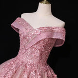 DERMEARNE Off Shoulder Wedding Dress Fluffy Dress Bride's Wedding Heavy Embroidery Banquet Wedding Dress Evening Dress Customized