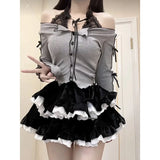 Two Piece Set Women Outfit New in Matching Sets 2 Piece Long Sleeve Top Skirt Set Spring Clothes for Women 2024 Birthday Party