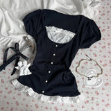 DERMEARNE Y2k Top Summer Stripe Harajuku Sexy T Shirts Casual Girl Aesthetic Gothic Body Tee Crop White Korean Grunge Short Sleeve Women