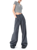 Black Woman Baggy Suit Pants Oversize Korean Fashion Y2k Trousers Vintage Japanese Style Harajuku Slacks Office Ladies