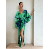 DERMEARNE Sexy Dress Beach Dress New Pressed Pleated Dress for Casual Vacation Dress for Women A-LINE Long Dress