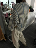 New Autumn Winter Sweaters High Street Retro Striped Contrasting Sweaters Fashionable And Casual Versatile Pullovers