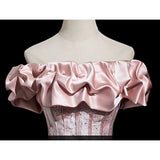 DERMEARNE 2026 New Women's Summer Embroidered One Shoulder Evening Dress Fashion Student Graduation Host Art Exam Big Swing Dress