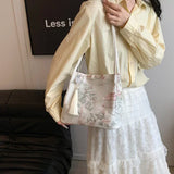 DERMEARNE Hot Selling Chinese Style Embroidered Fashionable Women's Shoulder Bag 2025 Summer New Trend Large Capacity Handbag