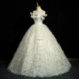 DERMEARNE 2025 Vestidos De Novia Women Evening Gown Dress Luxary Elegant Debut Quinceanera Off Shoulder Ball Gown Dress Formal Party