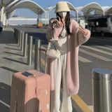 Autumn/Winter Women's Knit Cardigan Solid Color Long Style Casual Flannel Thick Over-the-Knee Coat Versatile Fashion Sweater
