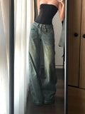 Y2k Vintage Baggy Jeans for Women Washed Casual High Waist Loose Denim Pants Streetwear Korean Wide Leg Jeans Trousers