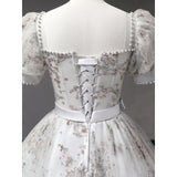 DERMEARNE 2026 New Women's Summer Banquet Evening Dress Fashionable Princess Sleeves Show Thinning Engagement Big Pendant Puff Dress