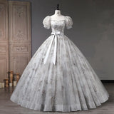 DERMEARNE 2026 New Women's Summer Banquet Evening Dress Fashionable Princess Sleeves Show Thinning Engagement Big Pendant Puff Dress