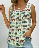 DERMEARNE Loose Casual Digital Print Women's Tank Top Sleeveless T-shirt Summer Fashion Female Clothing plus Size Vest/Tube Top
