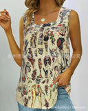 DERMEARNE Loose Casual Digital Print Women's Tank Top Sleeveless T-shirt Summer Fashion Female Clothing plus Size Vest/Tube Top