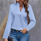DERMEARNE Women's Youth Top Mujer Elegant White Chiffon Blouse Spring Autumn Casual Long Sleeve Shirts and Blouse OfficeTops Woman 2025